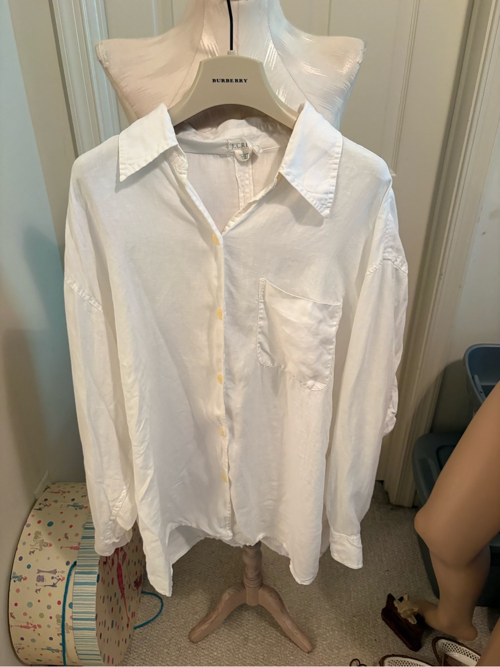 J. Crew White Men's Relaxed Button-Down Shirt